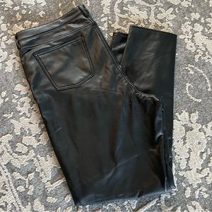 Black faux leather Pants